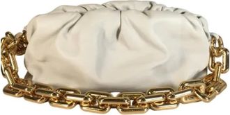 Bottega Veneta Tweedehands leren schoudertassen - Dames - Vintage Clutch - Wit - ONE Size - Leer - Vintage