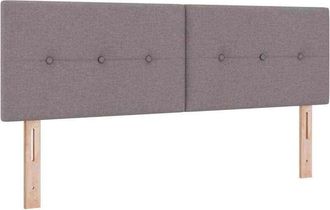 vidaXL Cabecero Led Con Tira De Luces Led Taup&eacute; 160 Cm Poli&eacute;ster Vidaxl