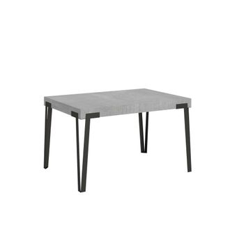 Itamoby Mesa extensible 90x140/244 cm efecto madera gris cemento, hierro