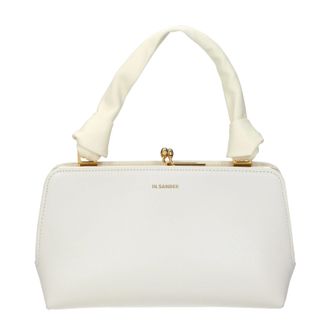 Jil Sander Goji Handtasche Damen Wei&szlig;/Schneeleder