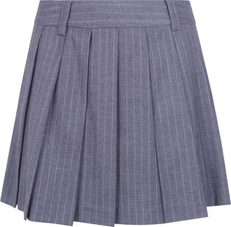 Dunst Minifalda plisada a rayas - Skirts - Mujer - Gris - L
