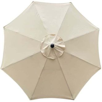 Elle Funda Para Sombrilla, 8 Varillas, 3 M, Impermeable, Resistente A Los Rayos Uv, Tela De Repuesto, Para Patio, Uso Exterior, Terraza, Beige - Crezuo