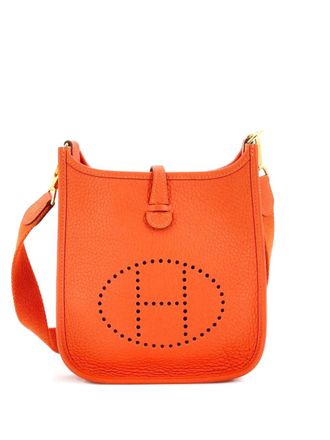 Herm&egrave;s Evelyne Bag Gen III Clemence TPM crossbody bag - women - Calf Leather - One Size - Orange