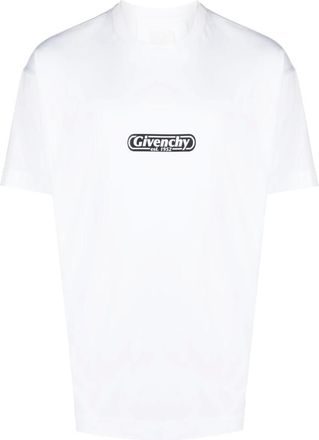Givenchy T-Shirts, male, White, XL, Logo Printed White T-Shirt