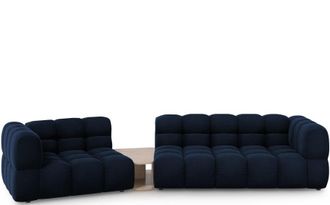 BLOOMINGLOFT Grosses 3-Sitzer Designsofa Sky mit abgerundeter Seite links