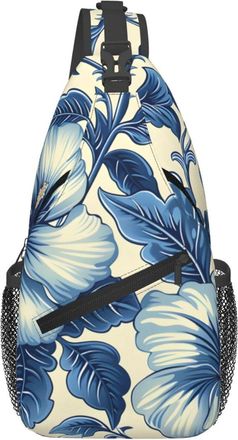 Generic Watercolor Painting Flowers Cross Body Bag Lightweight Sling Bag Adjustable Fanny Pack For Camping Women Workout