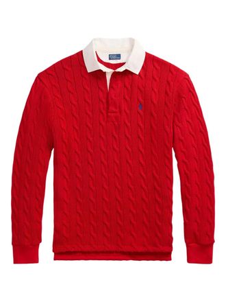 Polo Ralph Lauren cable-knit polo sweater - Red