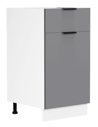 ebuy24 Gabinete De Cocina Vcm Dimensiones Aprox. Al. 82 X An. 40 X T. 46 Cm Gabinete Inferior Con Puerta Giratoria Y Caj&oacute;n Muebles De Cocina - Fasola (blanco