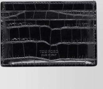 Tom Ford compact wallet crocodile embossed texture