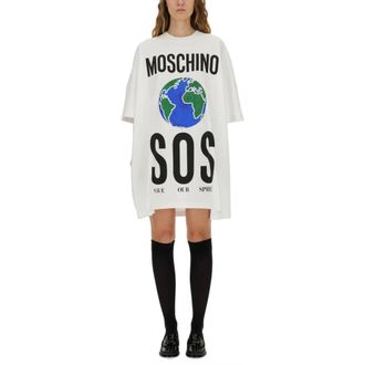Moschino Abito in Interlock di Cotone - - Dresses - Donna - Multicolore - S