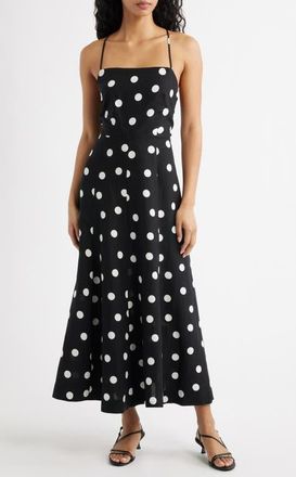 Mango Doty Polka Dot Dress in Black at Nordstrom, Size 10