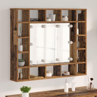 vidaXL Mobiletto per specchio Legno vecchio 91 x 15 x 76.5 cm - Vidaxl