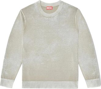 Diesel K-Laurent Trui - Heren - Truien - Beige - Maat: S Katoen