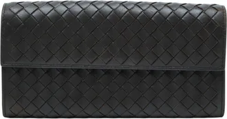 Bottega Veneta Brown Leather Long Wallet (Bi-Fold) (Pre-Owned)