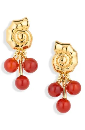 Madewell Demi-Fine Beaded Cluster Shell Stud Earrings in 14K Gold at Nordstrom