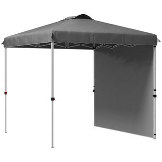 OUTSUNNY Carpa plegable 247x247x268 cm gris oscuro