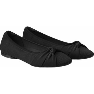 Vivaia Almond-Toe Knotted Flats in Black at Nordstrom, Size 6