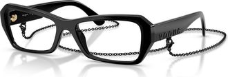 Vogue Eyewear 54mm Butterfly optical glasses in Black at Nordstrom