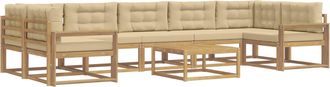 vidaXL Conjunto De Sof&aacute;s De Exterior 6 Uds. Y Beige Vidaxl