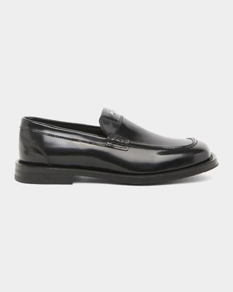 Moschino Logo Leather Loafers