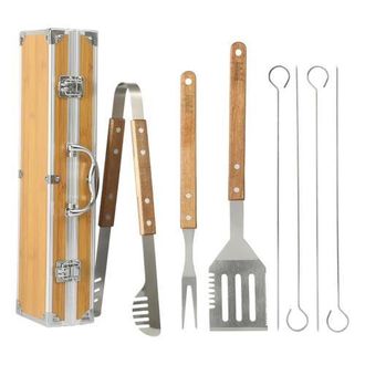 Gibson Home Barbecue Pro 8 Piece Stainless Steel Barbecue Tool Set with Carry Box in Brown at Nordstrom