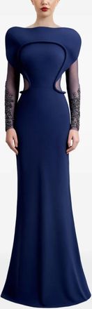 Gemy Maalouf Abito con perline - Blu
