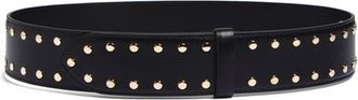 Khaite Studded Leather Belt in Black at Nordstrom, Size 100