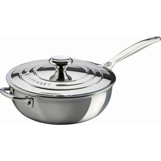LE CREUSET 3.5-Quart Stainless Steel Saucier with Lid in Stanless Steel at Nordstrom