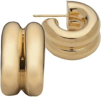 Jennifer Zeuner Womens Rosie Hoop Earrings In Gold