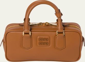Miu Miu Zip Calf Leather Top-Handle Bag