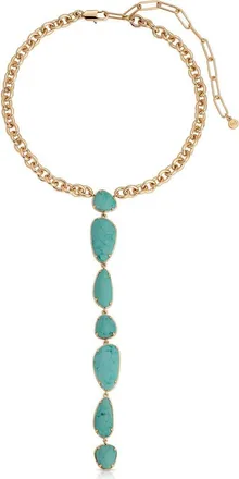Ettika Majestic Stone Y-Necklace in Turquoise at Nordstrom