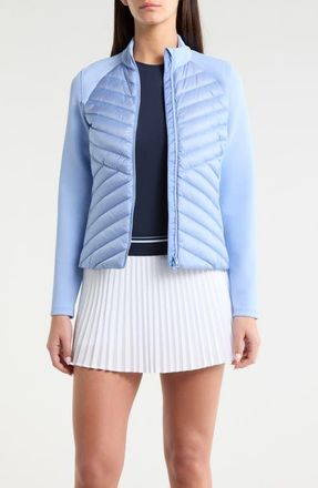 G/Fore Hybrid Quilted V-Down Golf Jacket in Willow at Nordstrom, Size X-Small