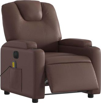vidaXL Vidaxl - Sill&oacute;n De Masaje Reclinable El&eacute;ctrico Cuero Sint&eacute;tico Marr&oacute;n