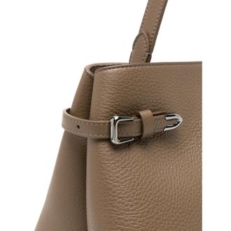 Brunello Cucinelli Pebbled Calf Leather Tote Bag - Brown
