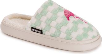 Muk Luks Joss Faux Shearling Lined Slipper in Mint Flamingo at Nordstrom Rack, Size X-Large