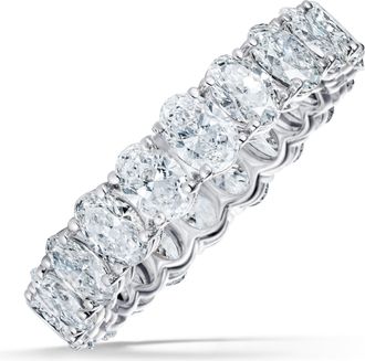 The Diamond Store LUXE 4.00ct Lab Diamond Chloe Eternity Ring with IGI Certified Oval-Cut Diamonds in 18K White Gold