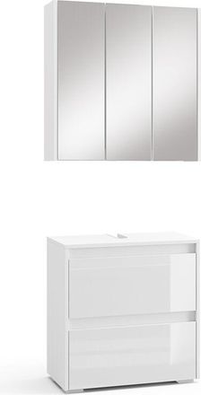 Vicco Set di mobili da bagno Majest, Bianco, 2 parti
