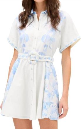 Allison Finley Mini Dress In Iris Watercolor