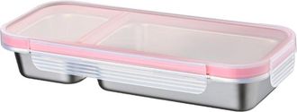 OEM Fiambrera Bento De Acero Inoxidable Con M&uacute;ltiples Compartimentos - Rosa 2