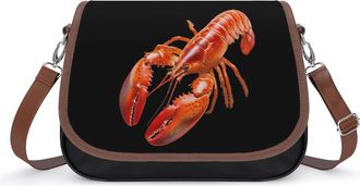 Generic Lobster Cute Crossbody Bags for Women Fashion Leather Shoulder Handbags With Adjustable Strap