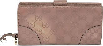 Gucci Portafoglio in pelle con monogramma - Toni neutri