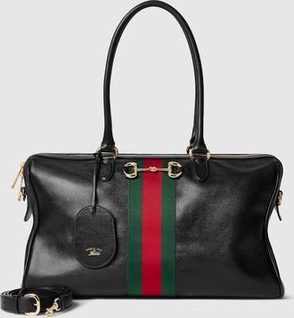 Gucci Borsetto Large Boston Bag, Black, Leather