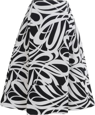 Marni Gonna con stampa astratta - Nero