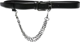 The Attico Accessoires, unisex, Zwart, S, Leer, Cintura Riem
