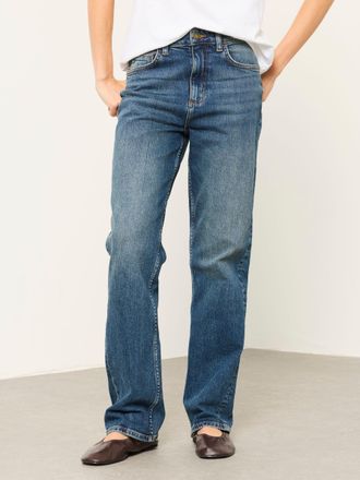Fat Face FatFace Filby Blue Denim Relaxed Straight Jeans