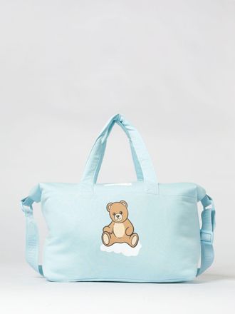 Moschino Diaper bag in cotone con stampa teddy