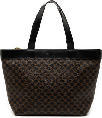 Celine Borsa a mano in tela cerata con motivo Macadam 1996 - Nero