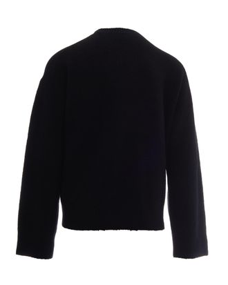 Represent Mens Crewneck Jumper Black Suri Alpaca Jumpers Sweater