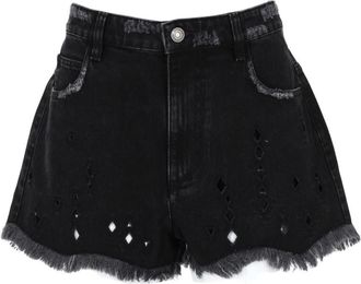 Isabel Marant Black Embroidered Shorts