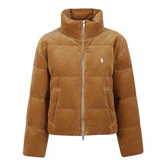 Ralph Lauren Jassen, Dames, Bruin, M, Katoen, Puffer Coat